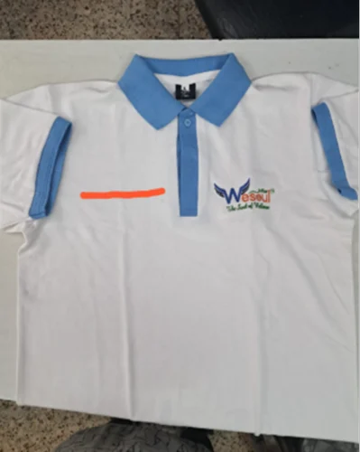 white sky blue color polo